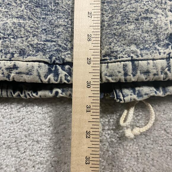 VTG Cherokee Denim Jacket Womens L Acid Wash Drawstring Coat 90s Pins Retro - Picture 8 of 8